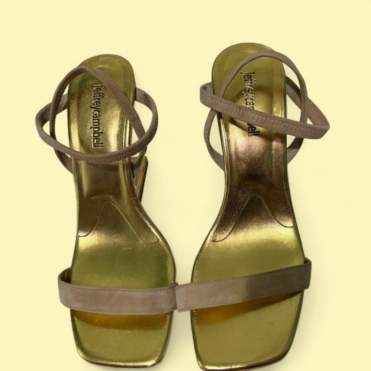 Jeffrey Campbell Gold Sculptural Heels